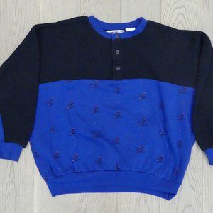 Montana Skiing Vintage Black/Blue Large Sweatshirt